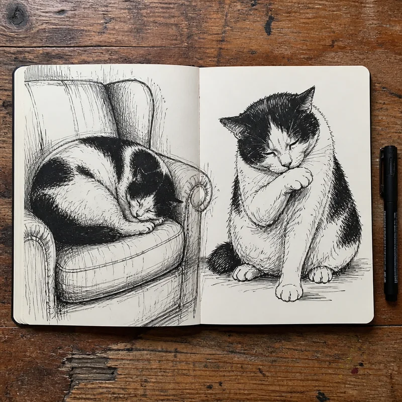 Pen sketch example